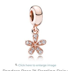 Retired Pandora Dangling Daisy Rose Gold Charm
